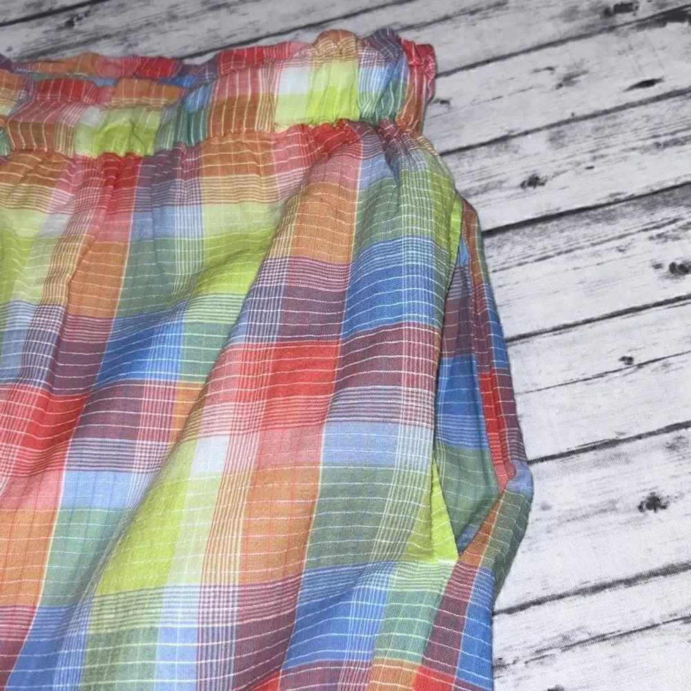 Johnny Was Delacey Plaid Paperbag Shorts - Picture 4 of 10